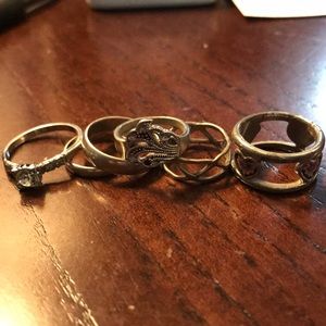 Set of 6 rings